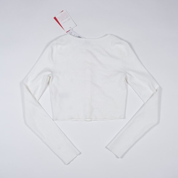 Aritzia Sunday Best Izzy 2XS cropped white sweater NWT - Picture 6 of 8